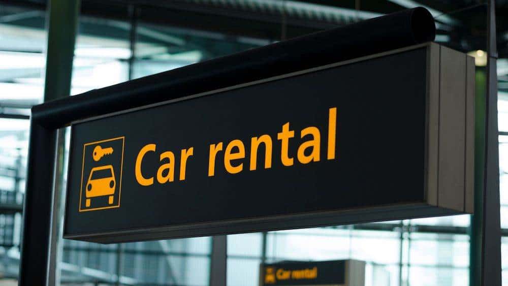 car rental sign cancun airport