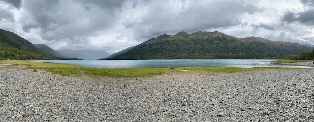 panoramic view eklutna lake alaska