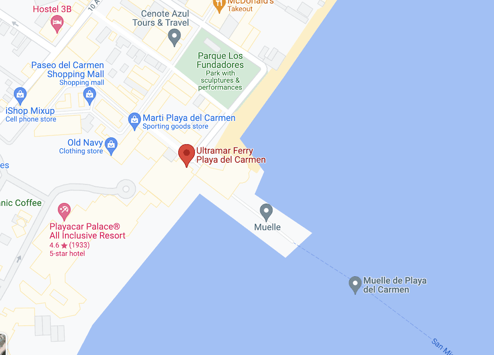 ultramar ferry port location