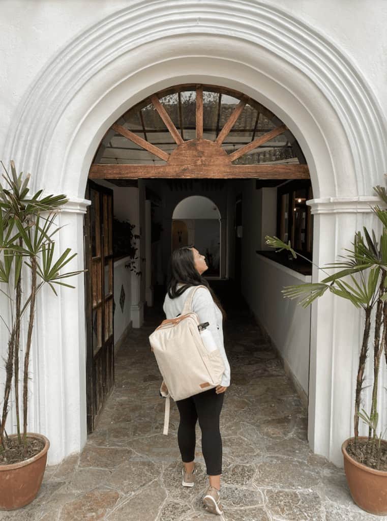ashley with nordace siena backpack san cristobal