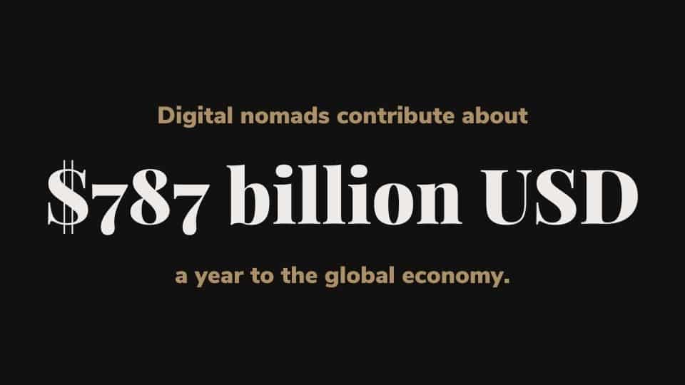 digital nomads contribute $787 billion to the global economy