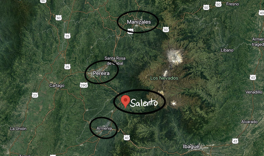 map of salento