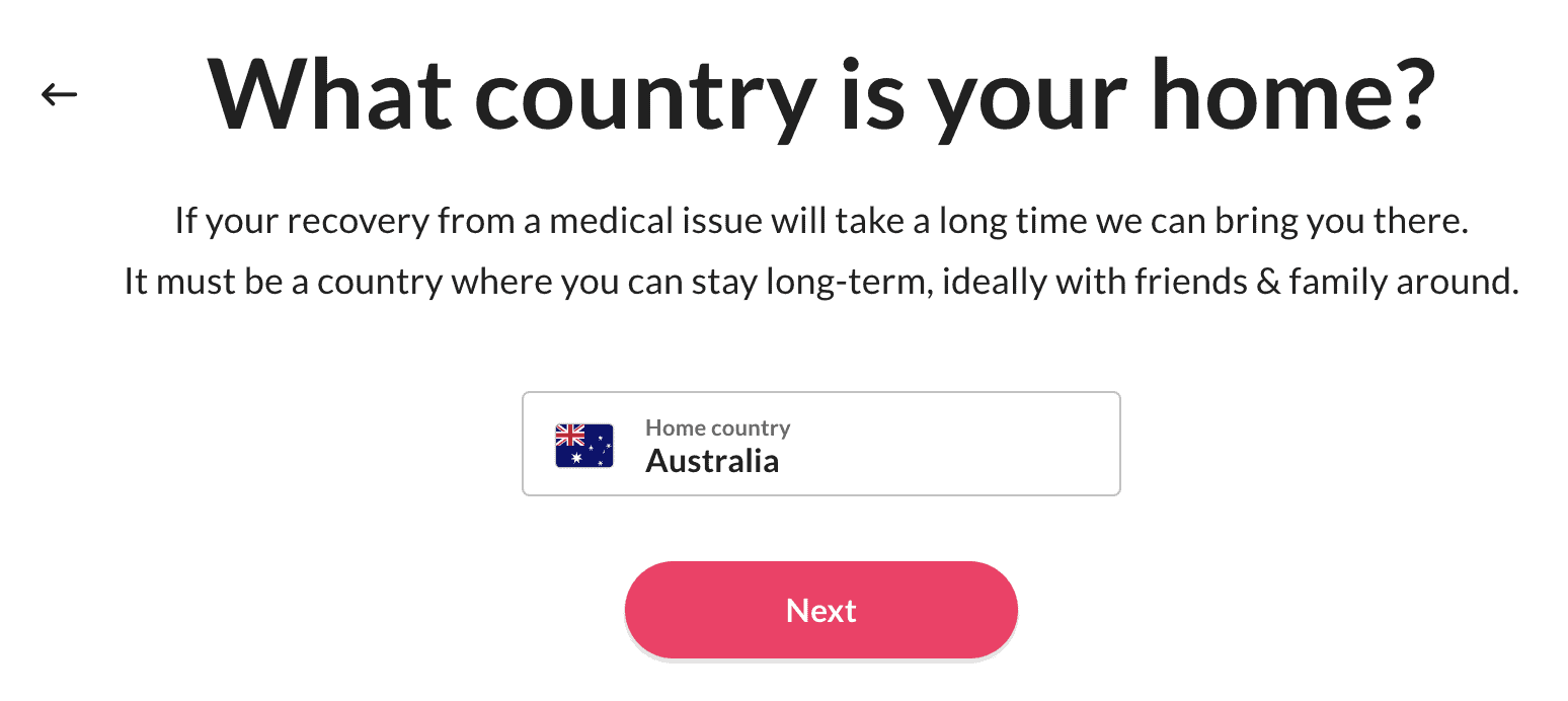 add your home country