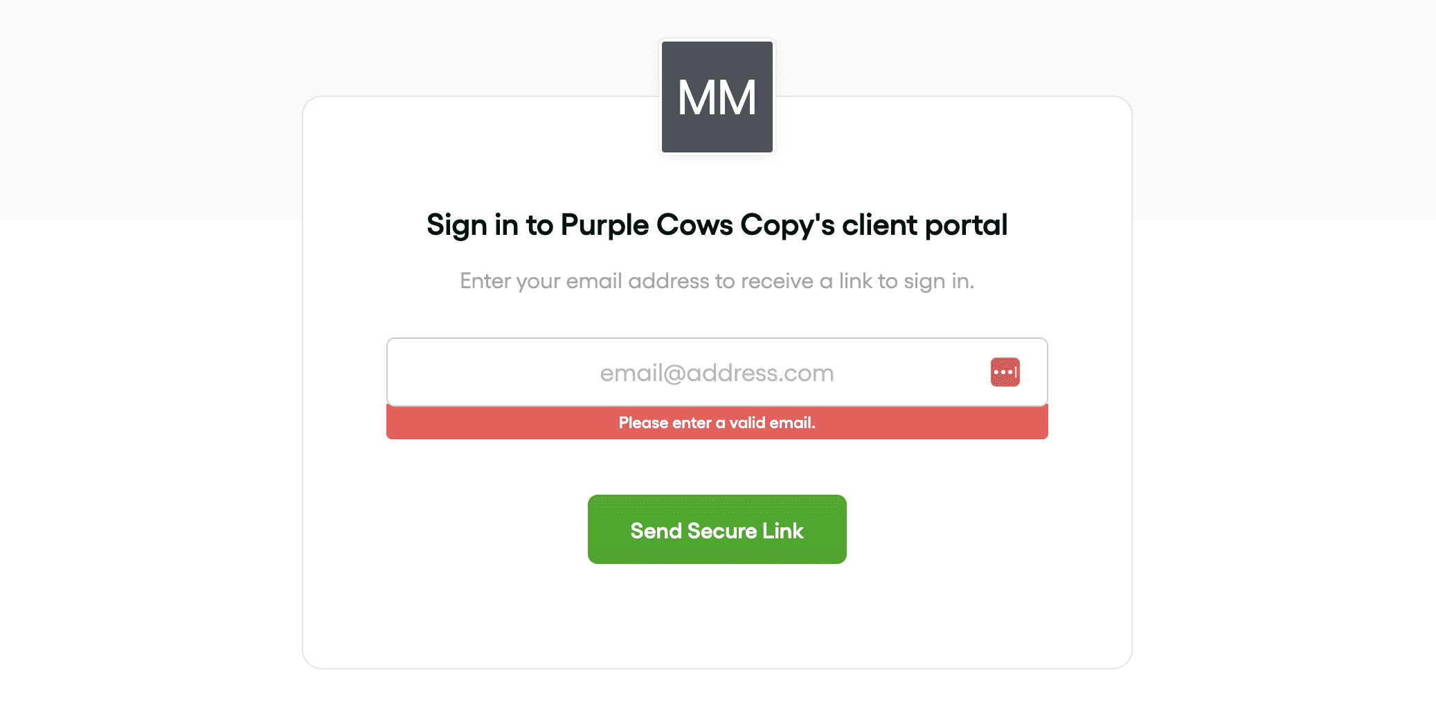 client portal email login