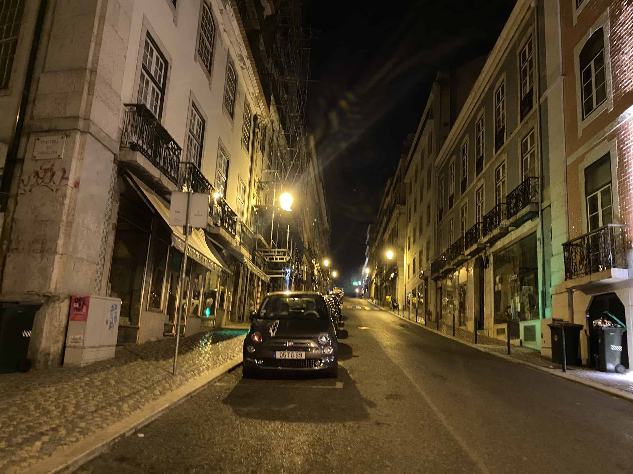 Lisbon streets at night