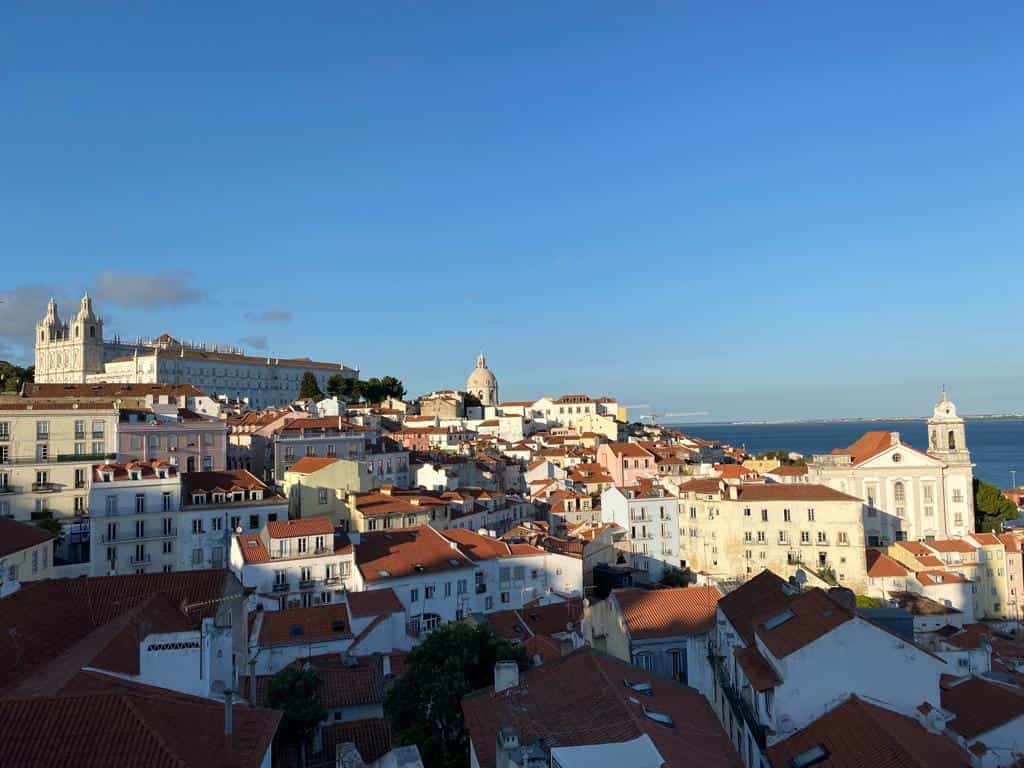 overlooking Lisbon city