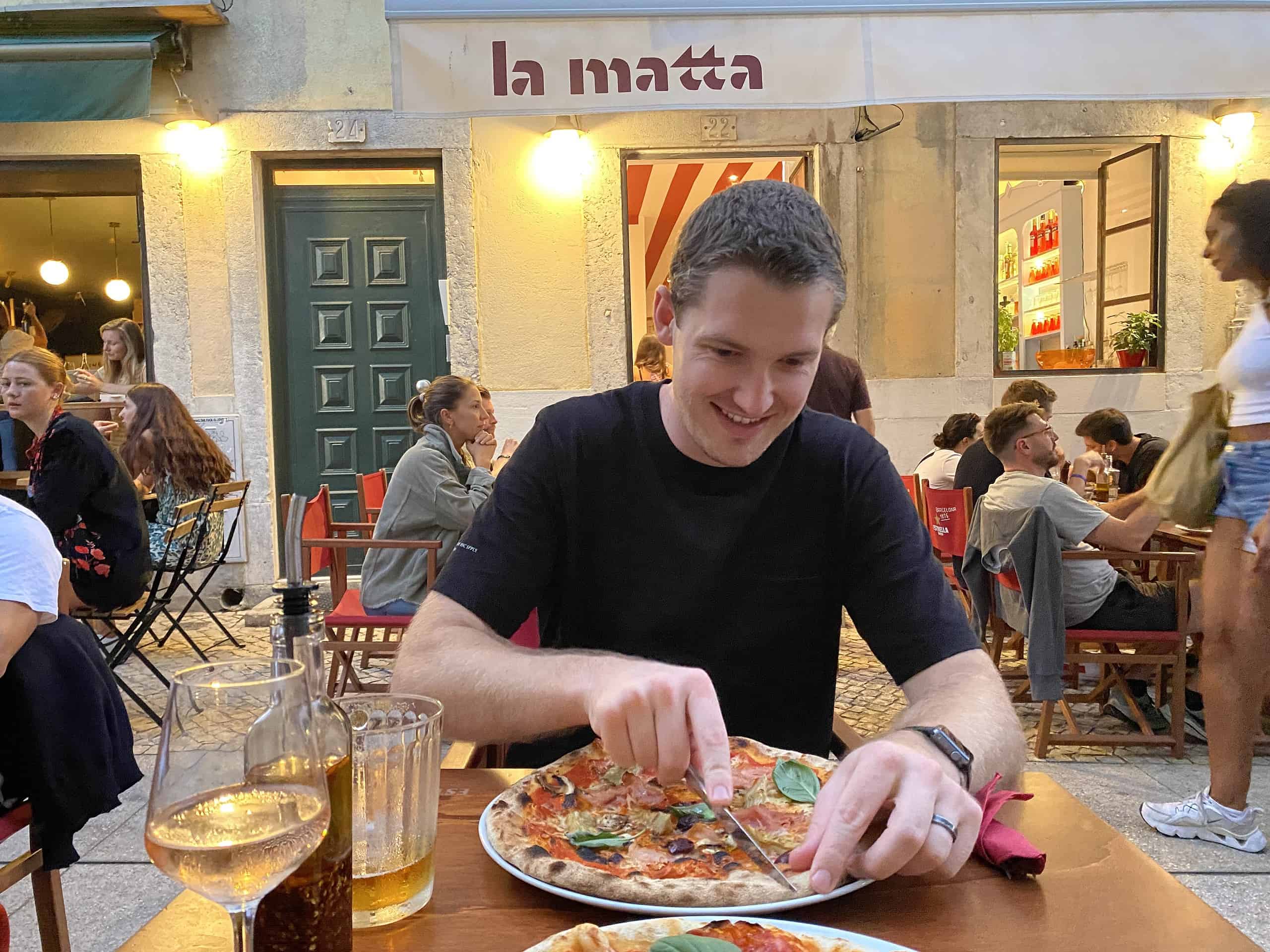 pizza at la matta Lisbon